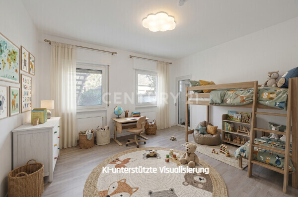 Wohnung rechts Kinderzimmer (KI-visualisiert)